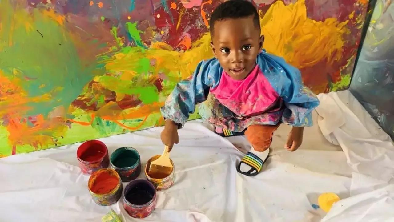 From Crayons to Canvas: One-Year-Old Ghanaian Prodigy Makes Art History