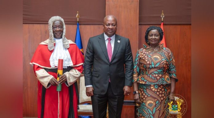 Mahama Swears in Justice Paul Baffoe-Bonnie as Chief Mahama Swears in Justice Paul Baffoe-Bonnie as Chief