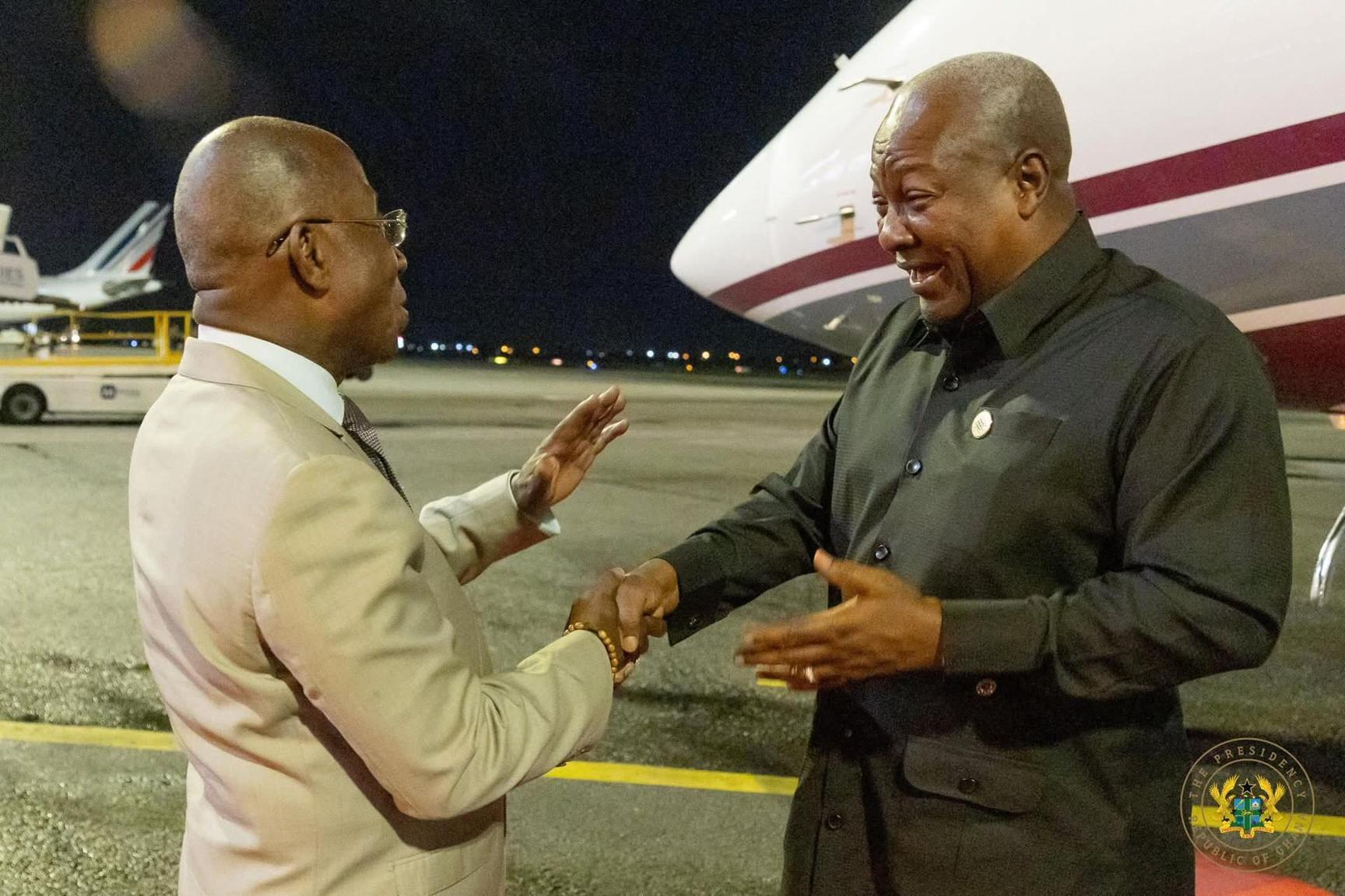 Mahama Arrives in Abidjan for Ouattara’S Investiture Mahama Arrives in Abidjan for Ouattara’S Investiture