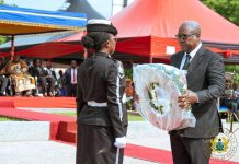 Mahama Lays Wreath in Honour of Fallen Police Officers Mahama Lays Wreath in Honour of Fallen Police Officers