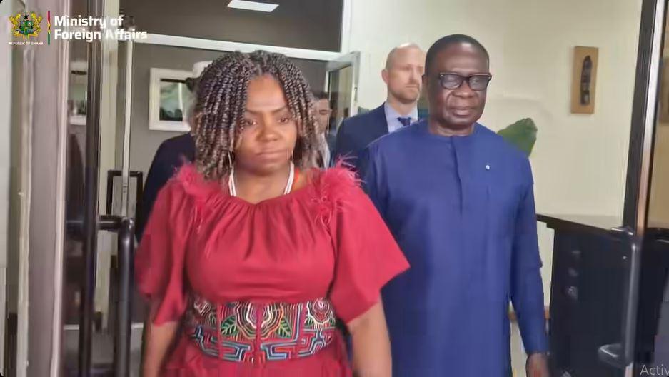 Columbian vice President in Ghana for Official Visit Columbian vice President in Ghana for Official Visit