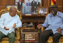President Mahama Visits Former President Kufuor President Mahama Visits Former President Kufuor