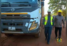 Mahama Inspects 80Km Jinijini–Sampa Road Construction Mahama Inspects 80Km Jinijini–Sampa Road Construction