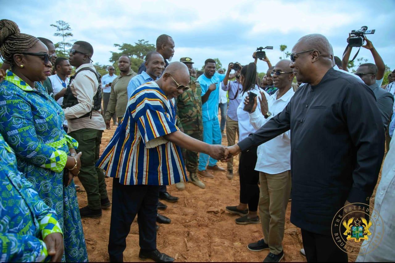 Mahama Inspects Bono Regional Airport Site and Projects Mahama Inspects Bono Regional Airport Site and Projects