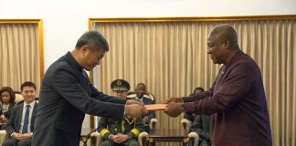 Five New Envoys Present Letters of Credence to President Mahama Five New Envoys Present Letters of Credence to President Mahama