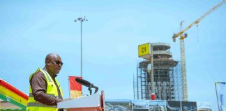 President Mahama Cuts Sod for AIA Connecting Concourse President Mahama Cuts Sod for AIA Connecting Concourse