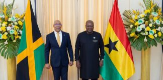 President Mahama Meets with Jamaican Leaders President Mahama Meets with Jamaican Leaders