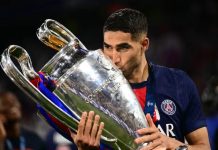 Hakimi Conduit PSG à Son Premier Trophée en Ligue Hakimi Conduit PSG à Son Premier Trophée en Ligue