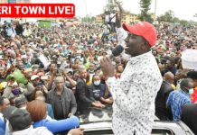DP RUTO addresses Nyeri town residents as he continues with his Mount Kenya tour