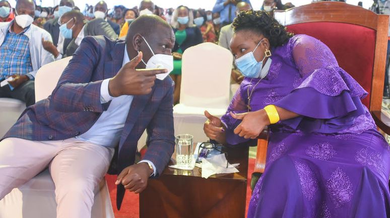 William Ruto with Bishop Margret Wanjiru