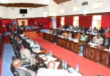 Men in black storm Nyandarua County Assembly in an attempt to steal the mace after MCAs passed BBI