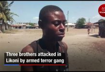 3 brothers attacked in Likoni by an armed terror gang, they were slashed on heads, hands and abdomen