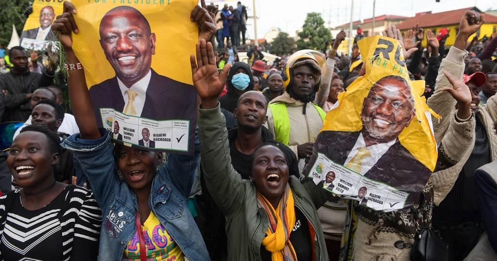 Ruto's supporters celebrate disputed election results