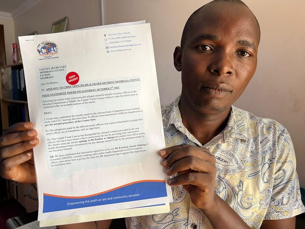 Lobby retracts call to have transferred health workers reinstated Lobby retracts call to have transferred health workers reinstated