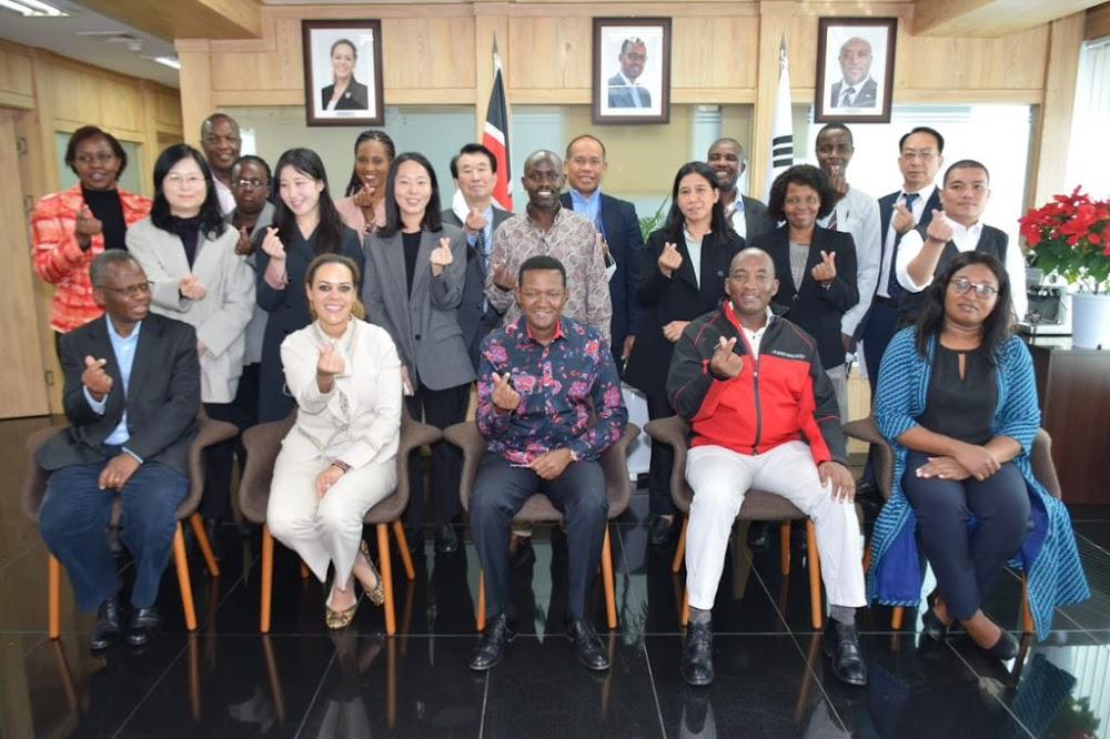 Mutua meets Kenyan Embassy staff in Seoul South Korea kenya