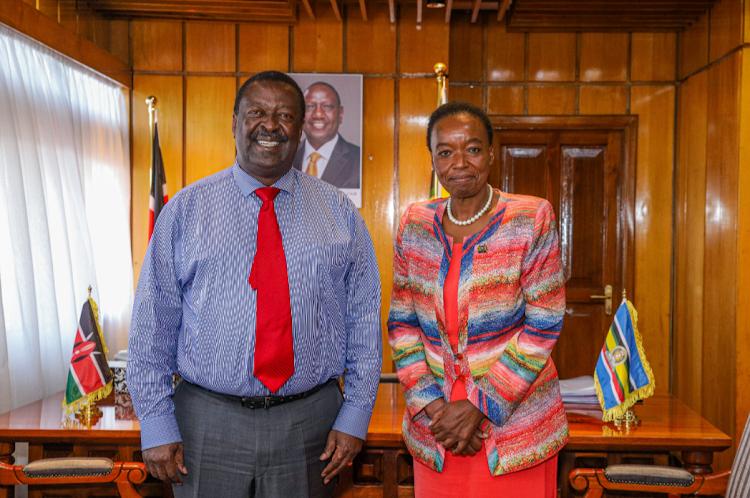 Mudavadi meets National Security Advisor Monica Juma - kenya