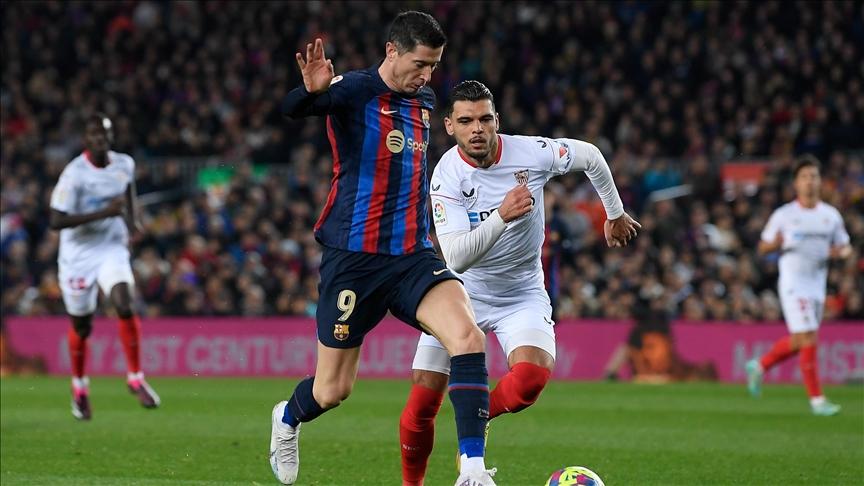 Spanish La Liga leaders Barcelona beat Sevilla to go 8 points clear of Real Madrid Spanish La Liga leaders Barcelona beat Sevilla to go 8 points clear of Real Madrid