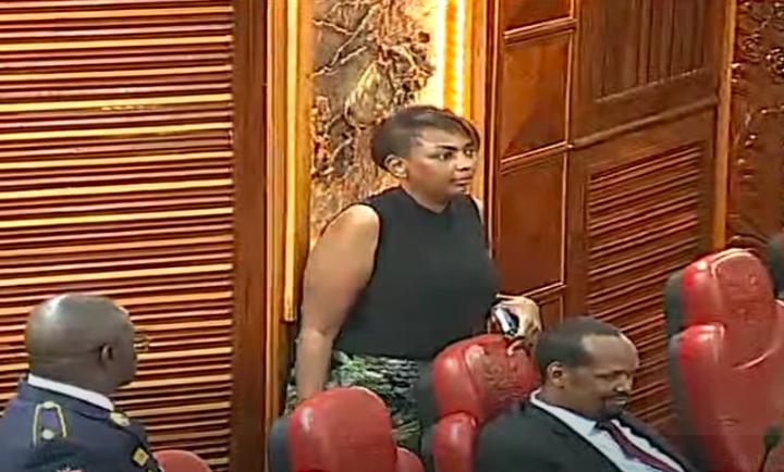 Karen Nyamu kicked out of Senate over improper dressing Karen Nyamu kicked out of Senate over improper dressing