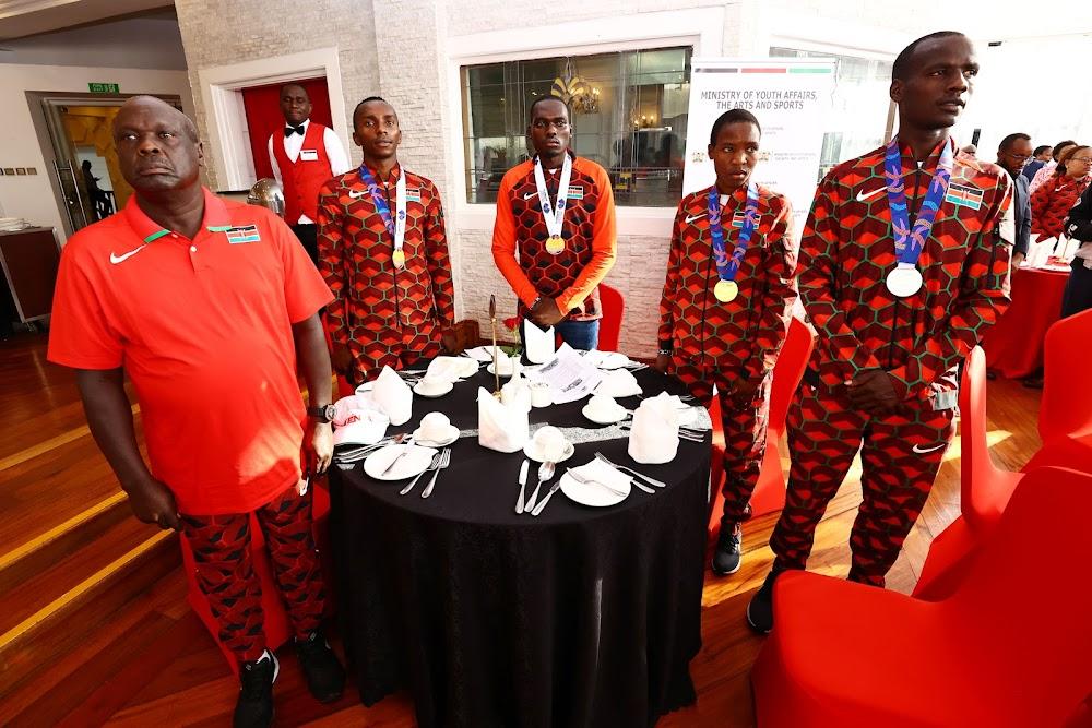 Pomp and colour as World Cross team return home Pomp and colour as World Cross team return home