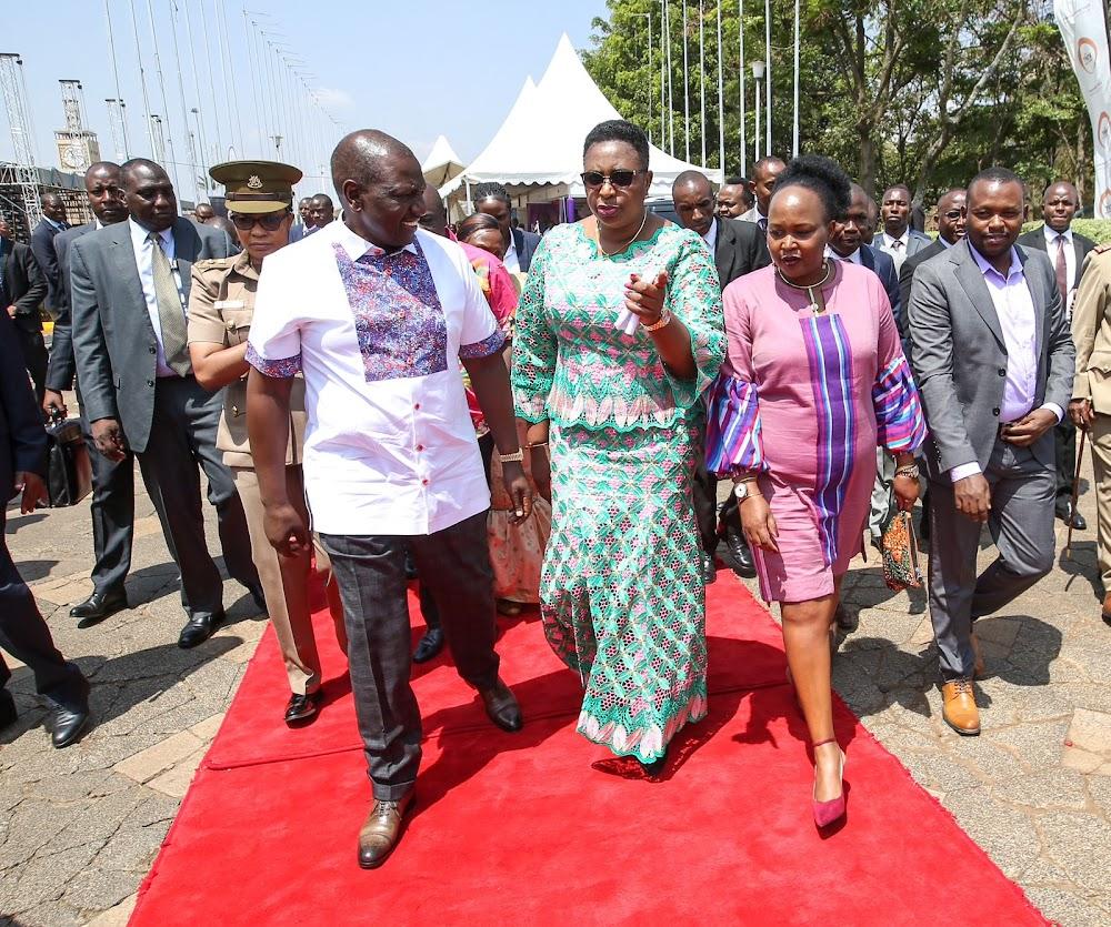 Ruto arrive at KICC for the Women's Day celebrations Ruto arrive at KICC for the Women's Day celebrations