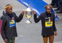 Kenyan athletes win Boston Marathon in men’s, women’s Kenyan athletes win Boston Marathon in men's, women's