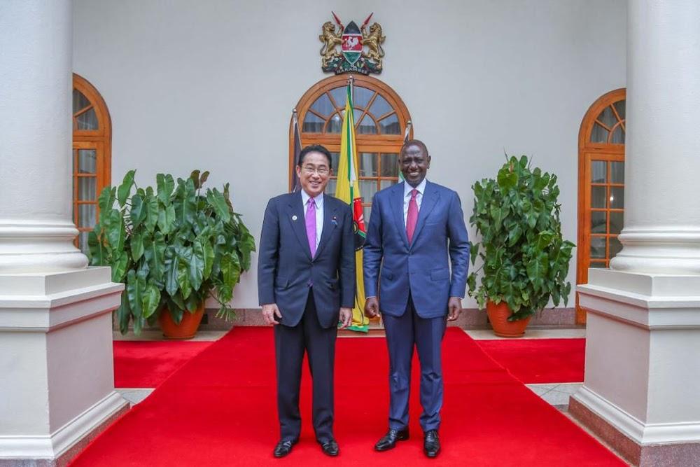 Japan PM Fumio arrives at State House for meeting with Ruto Japan PM Fumio arrives at State House for meeting with Ruto
