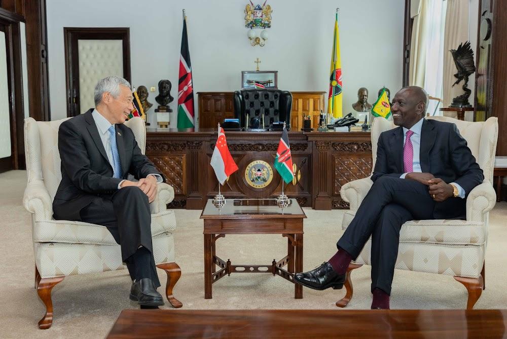 Singapore PM Loong arrives at State House for meeting with Ruto Singapore PM Loong arrives at State House for meeting with Ruto