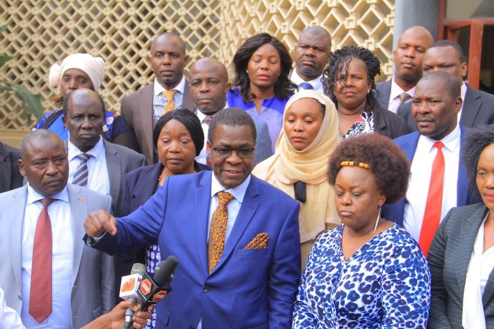 Azimio threaten to impeach Wetang'ula over 'wrong leadership' Azimio threaten to impeach Wetang'ula over 'wrong leadership'