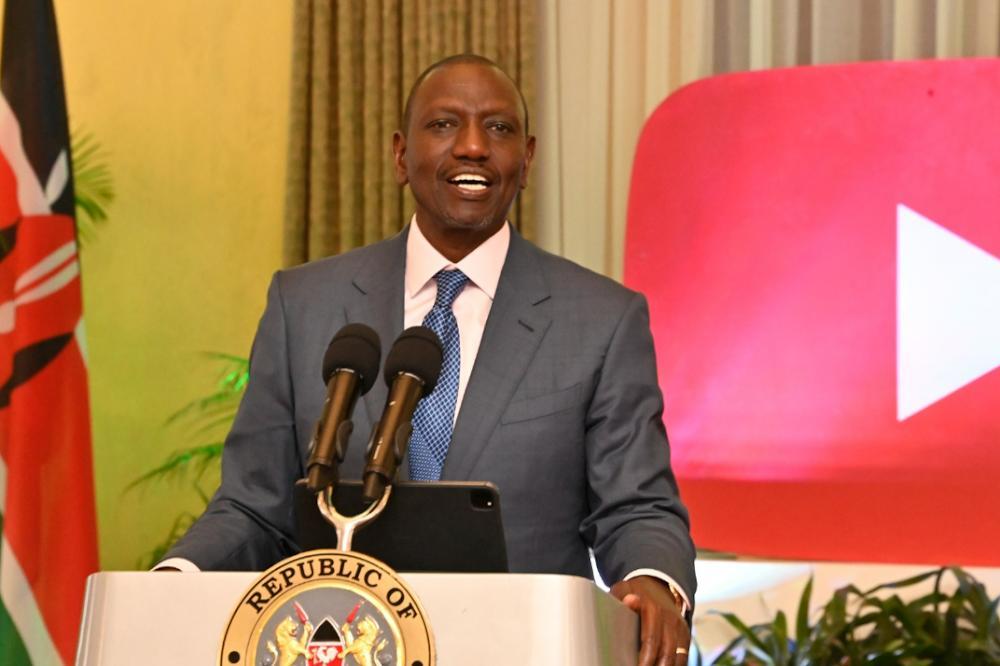 Capitalise on revenue YouTube offers, Ruto urges youth Capitalise on revenue YouTube offers, Ruto urges youth