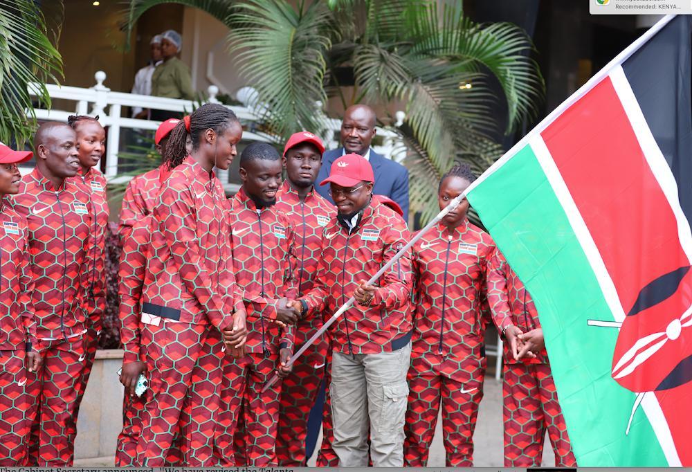 CS Ababu flags off Kenyan team to Africa Beach Games CS Ababu flags off Kenyan team to Africa Beach Games