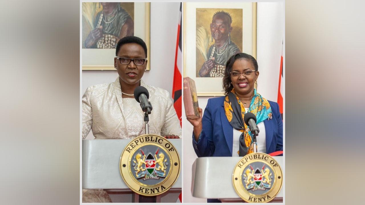 Ruto presides over swearing in of two new PSs Ruto presides over swearing in of two new PSs