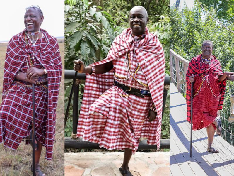 Maasai culture: Ruto, Gachagua, Mudavadi take up shuka challenge Maasai culture: Ruto, Gachagua, Mudavadi take up shuka challenge