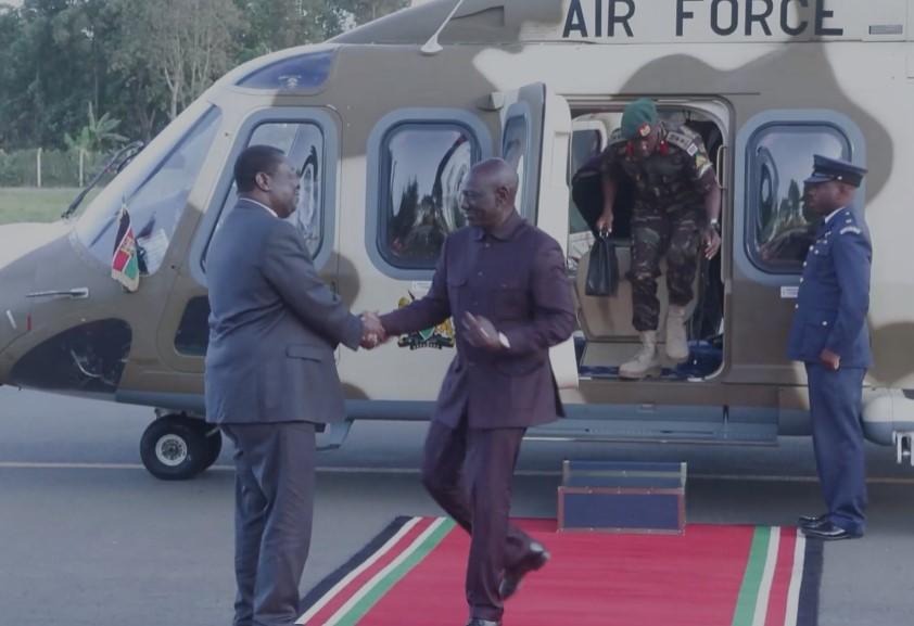 Ruto arrives in Kakamega ahead of 5-day tour of Western region Ruto arrives in Kakamega ahead of 5-day tour of Western region