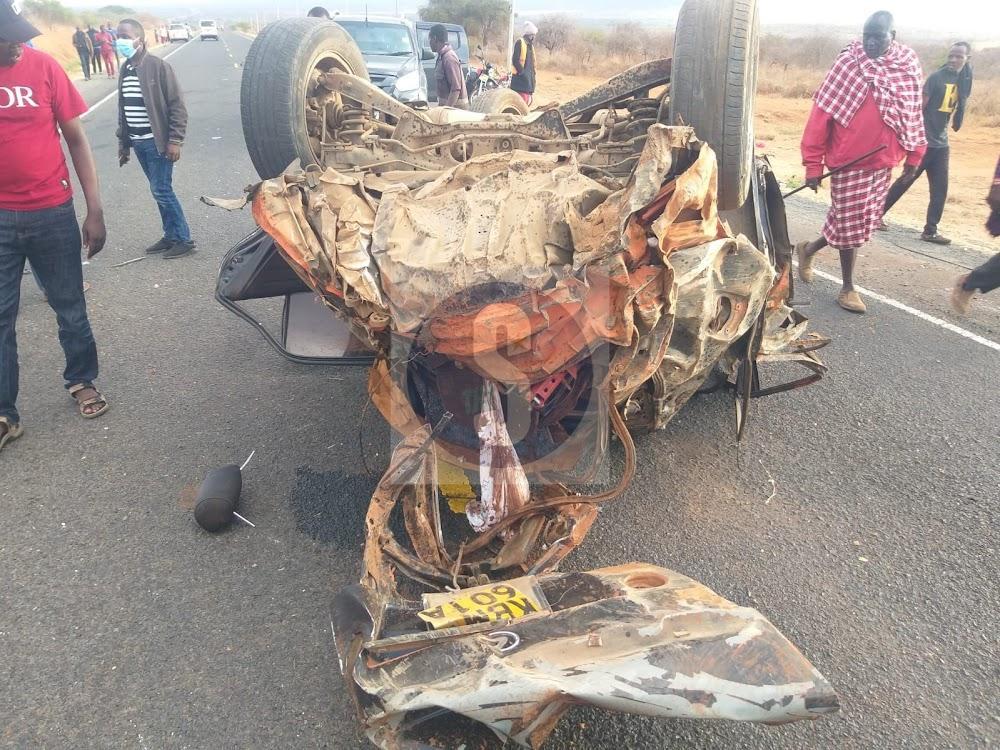 Five people dead in Kajiado road accident Five people dead in Kajiado road accident