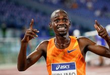 Ugandan Kiplimo sets men’s half-marathon world record in under 57 minutes Ugandan Kiplimo sets men's half-marathon world record in under 57 minutes