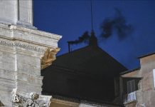 Black smoke signals no pope elected in 1st round of Vatican conclave Black smoke signals no pope elected in 1st round of Vatican conclave