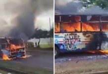 33-Seater Lopha Sacco Bus Set Ablaze on Thika Highway 33-Seater Lopha Sacco Bus Set Ablaze on Thika Highway