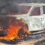 Car torched as fresh violence erupts in Malava Car torched as fresh violence erupts in Malava