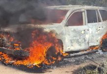 Car torched as fresh violence erupts in Malava Car torched as fresh violence erupts in Malava