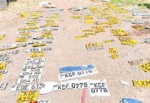 Police Recover Over 100 Vehicle Number Plates in Nairobi Police Recover Over 100 Vehicle Number Plates in Nairobi