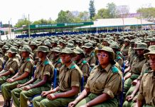 Police recruits officially start training at Kiganjo College Police recruits officially start training at Kiganjo College