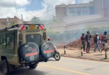 Tear Gas Used as Families March to State House Tear Gas Used as Families March to State House