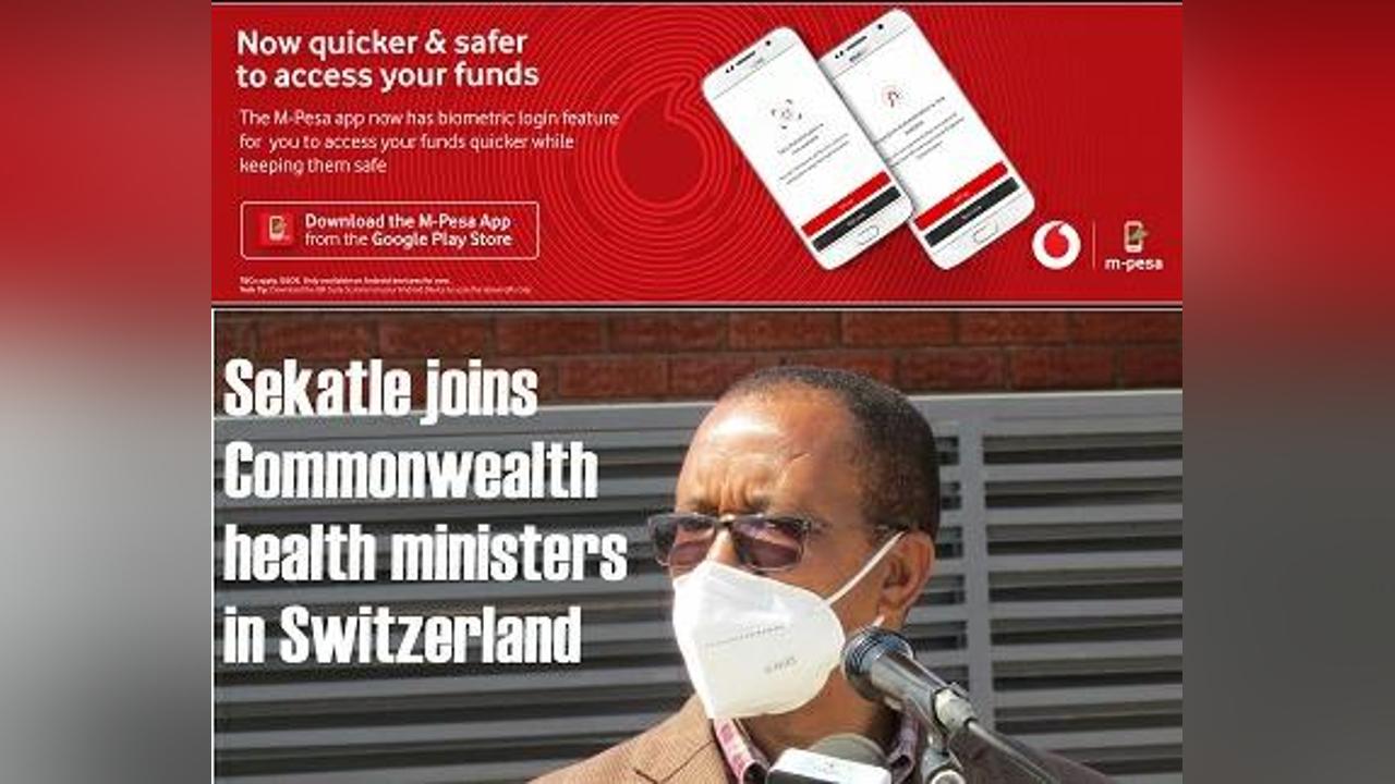 Sekatle joins Commonwealth health ministers in Switzerland