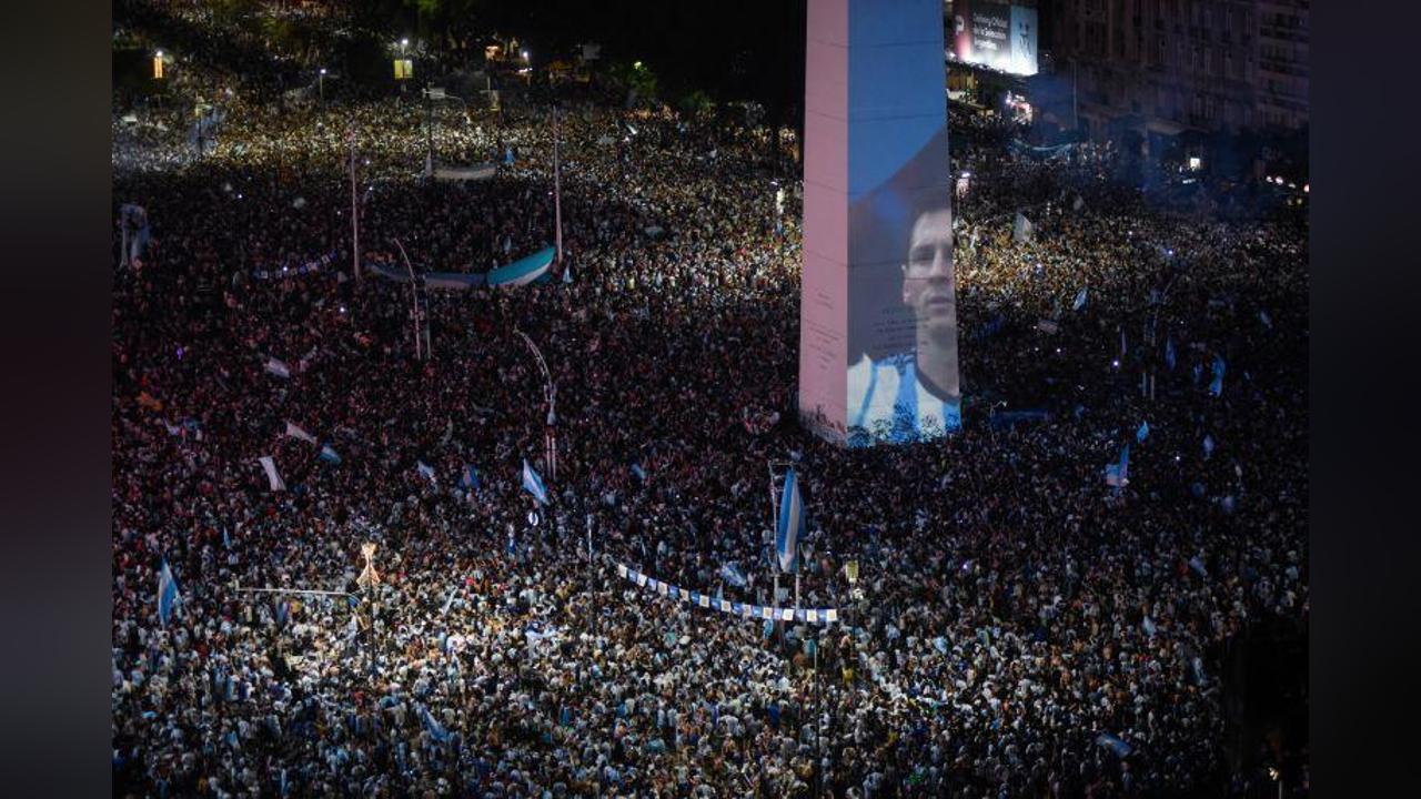 Argentina’s fans celebrate in the streets after World Cup victory