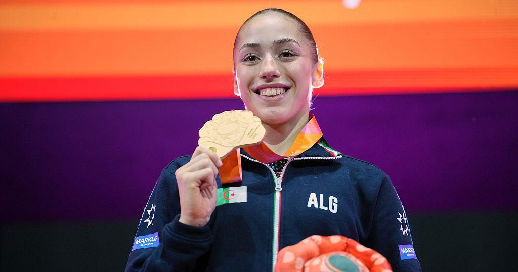 Algerian gymnast becomes world champion on uneven bars Algerian gymnast becomes world champion on uneven bars