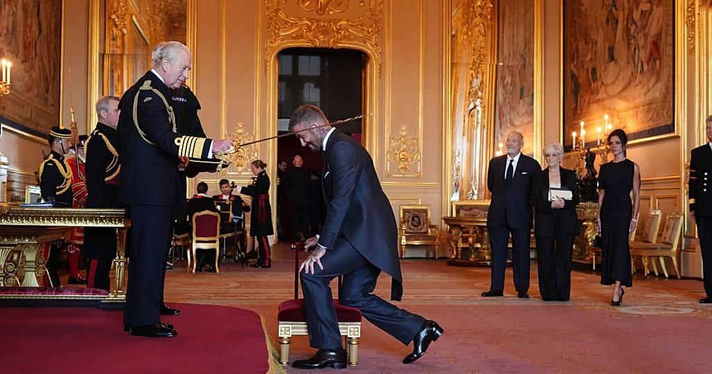 Football Star David Beckham Knighted by King Charles III Football Star David Beckham Knighted by King Charles III