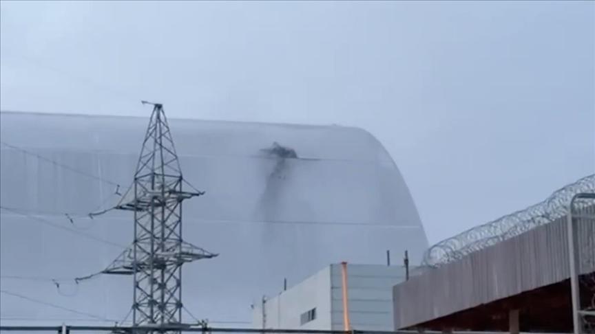 Chernobyl Protective Structure Damaged in Drone Attack Chernobyl Protective Structure Damaged in Drone Attack