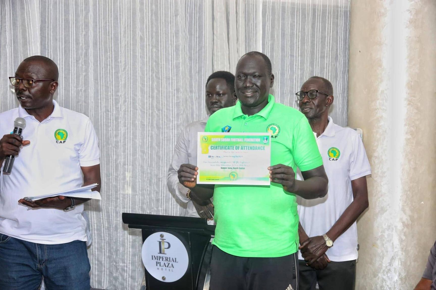 CAF “B” Coaching Diploma Course Ends in Juba CAF “B” Coaching Diploma Course Ends in Juba