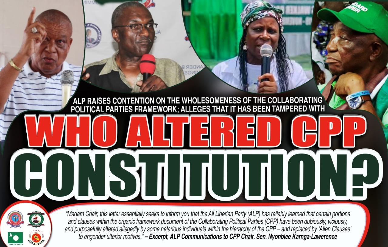 Benoni Urey Alleges Tampering of CPP Framework Document; Wants It Recalled from the National Elections Commission Benoni Urey Alleges Tampering of CPP Framework Document; Wants It Recalled from the National Elections Commission