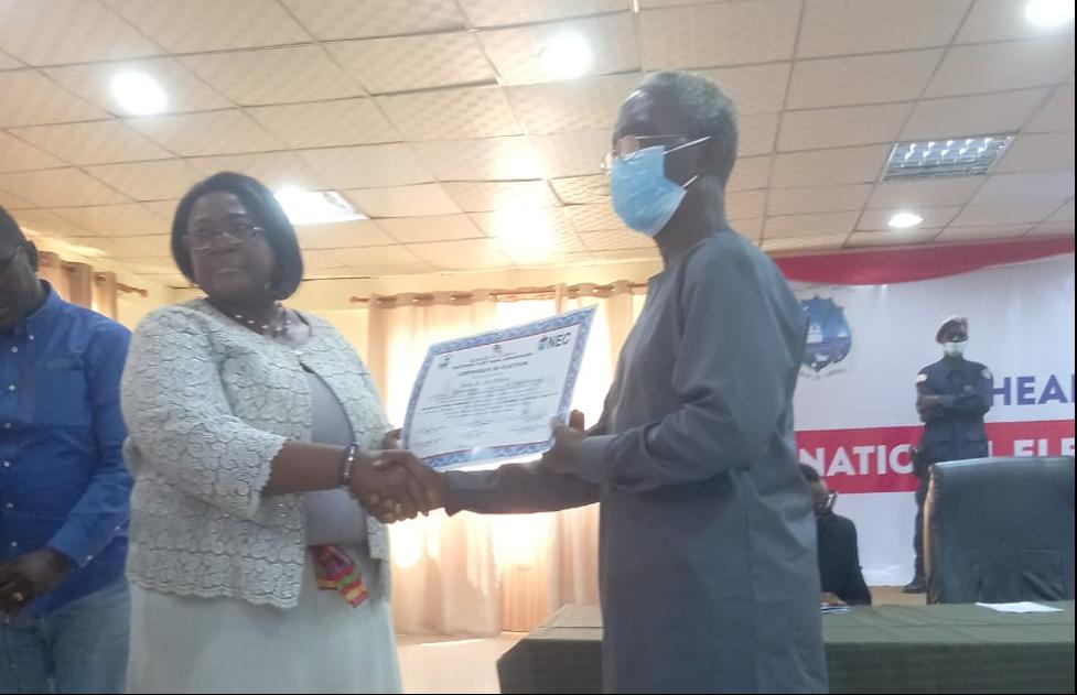 NEC Certificates Winners of Byelections Liberia